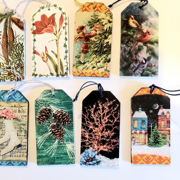 Set of 14. Christmas tag ornaments - Picture 7 of 8